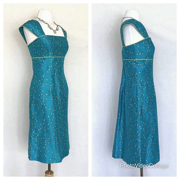 Silk Polka Dot A-line Dress by Jean Michel - Picture 2 of 8